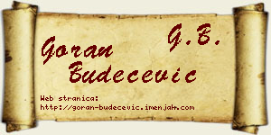 Goran Budečević vizit kartica